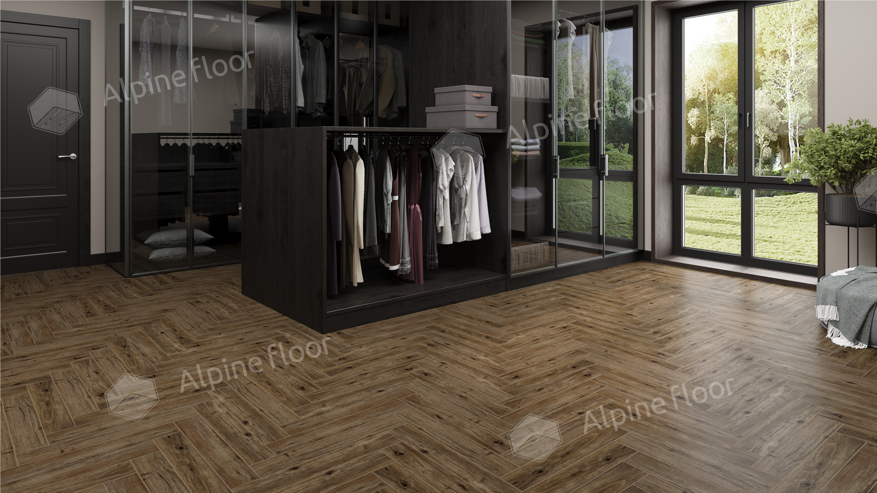 Ламинат AlpineFloor Herringbone 12 Pro LF106-10 Бордо