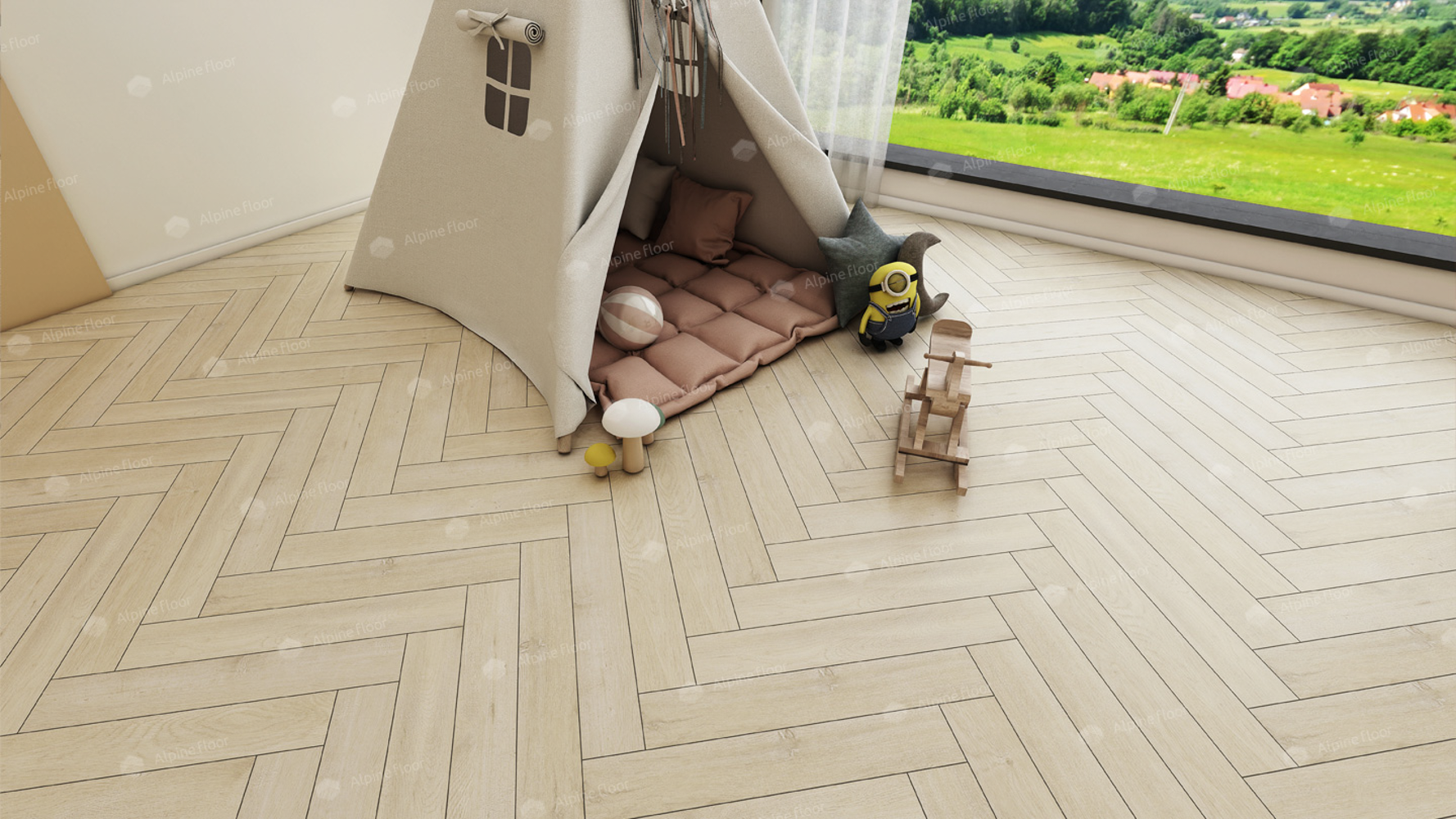 Ламинат AlpineFloor Herringbone 10 LF107-03 Дуб Лацио