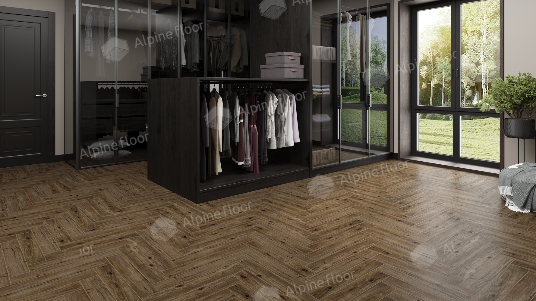 Ламинат AlpineFloor Herringbone 8 Pro LF102-10 Дуб Бордо