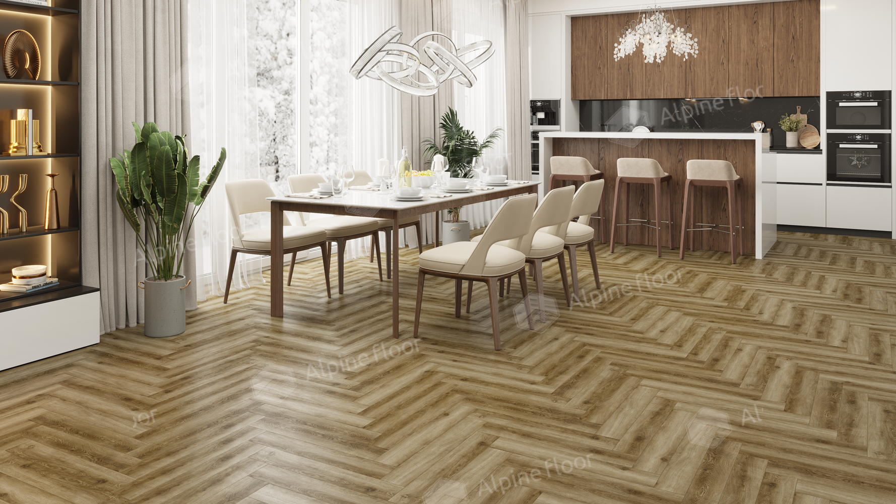 Ламинат AlpineFloor Herringbone 8 Pro LF102-9 Дуб Марсель