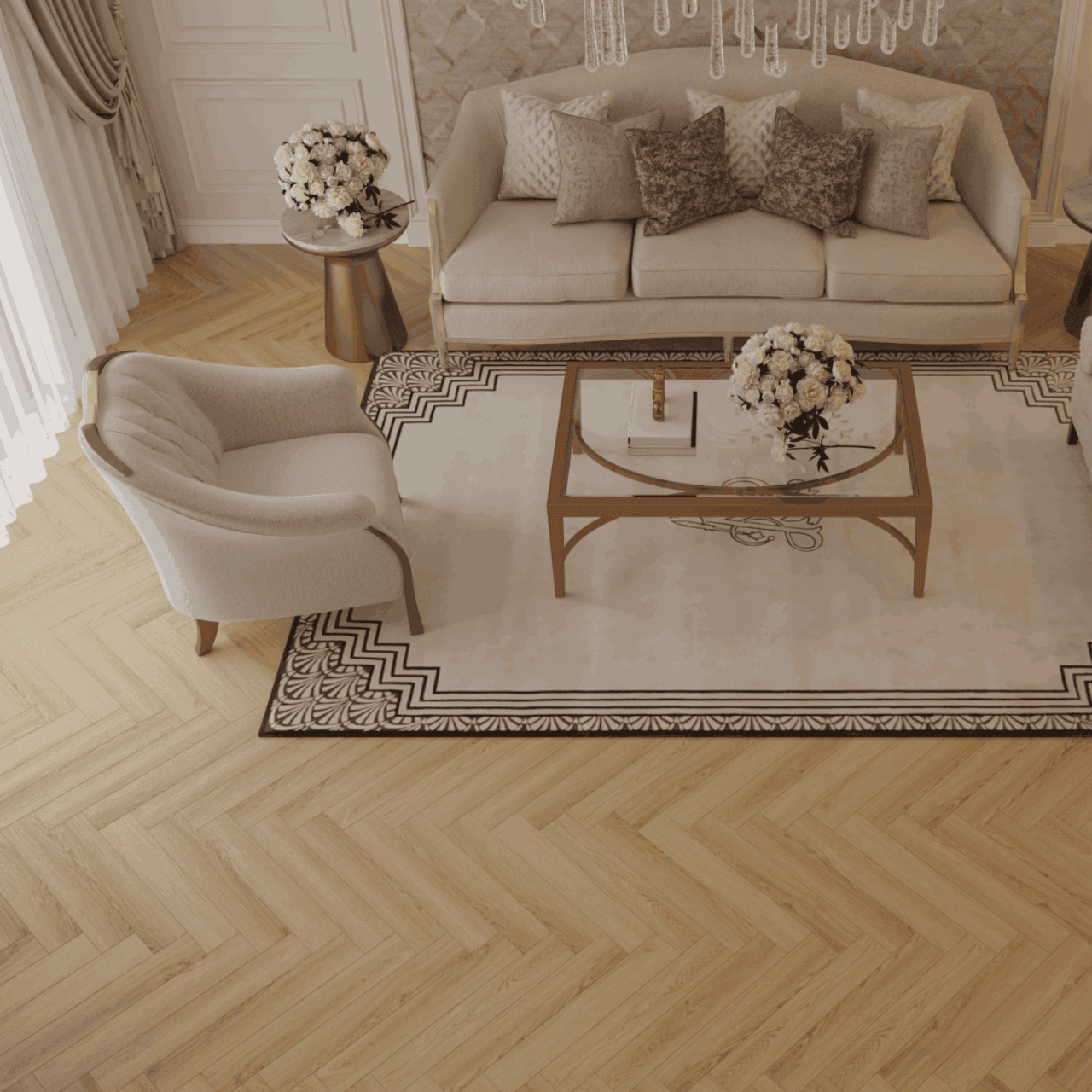 Ламинат Norland Herringbone Elegant Strong LF304-32 Дуб Борео