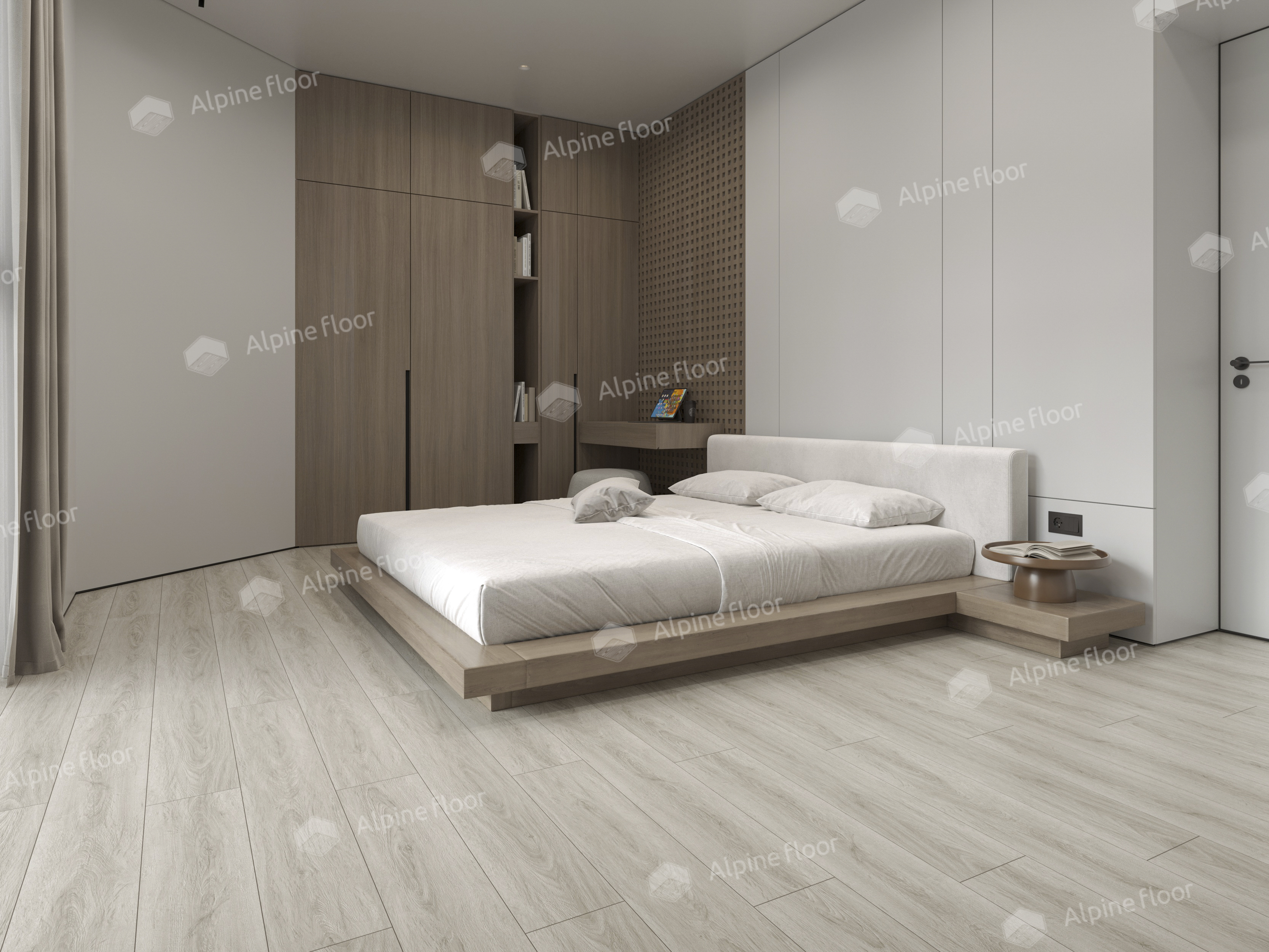 Кварцвинил Alpine Floor Easy Line Еco 3-15 Дуб Кофейный