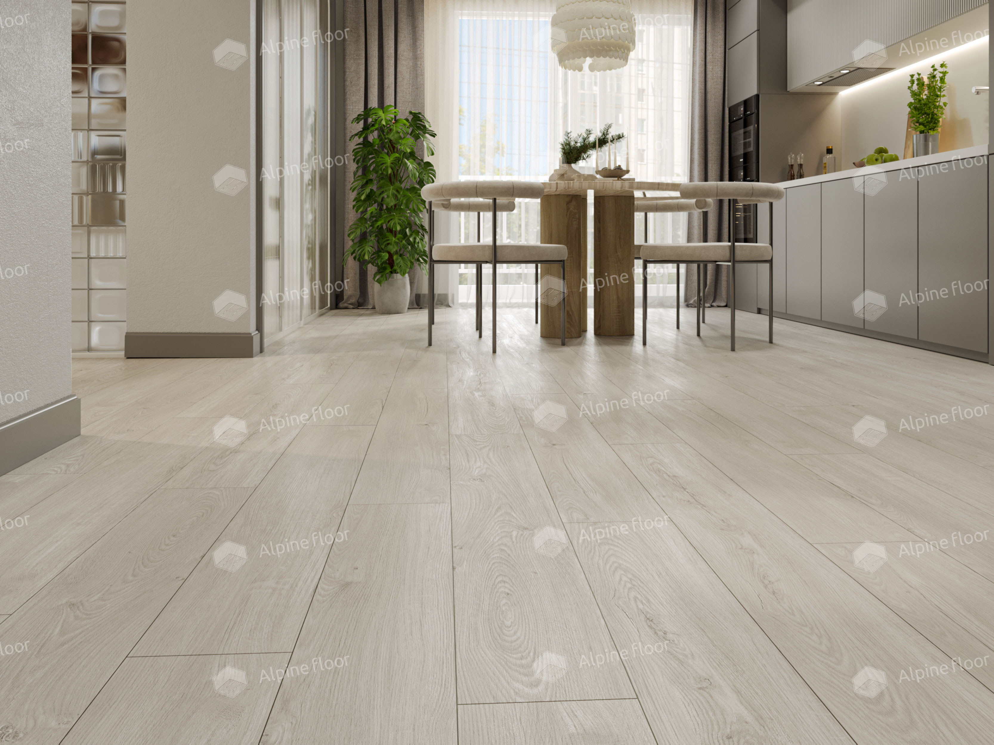 Кварцвинил Alpine Floor Sequoia Lvt Еco 6-1 Секвойя Титан