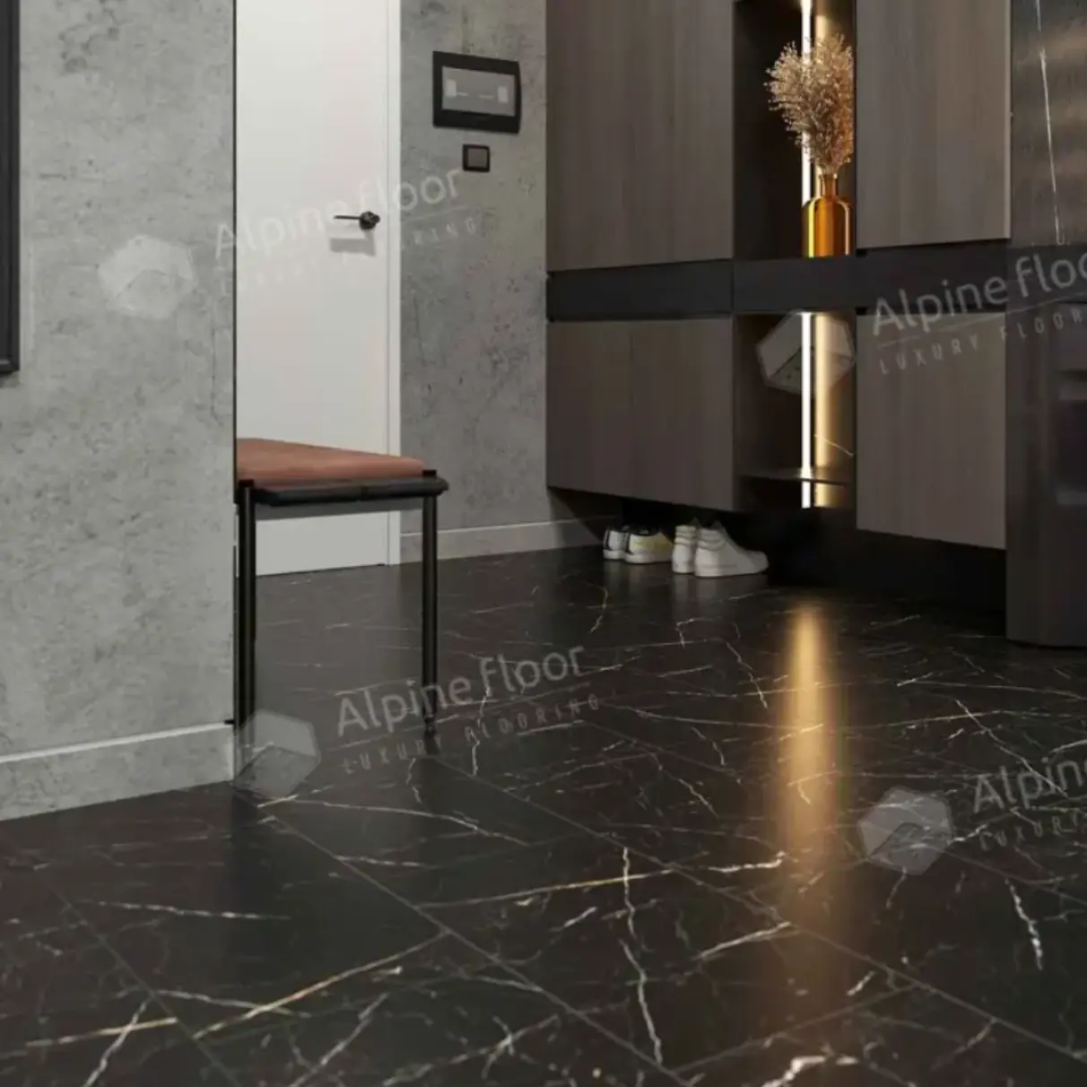 Кварцвинил Alpine Floor Light Stone Eco 15-21 Неро