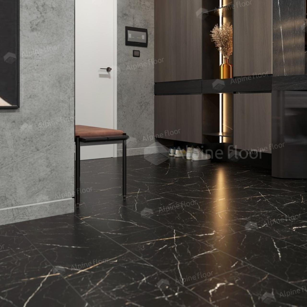 Кварцвинил Alpine Floor Stone Mineral Core Eco 4-27 Неро