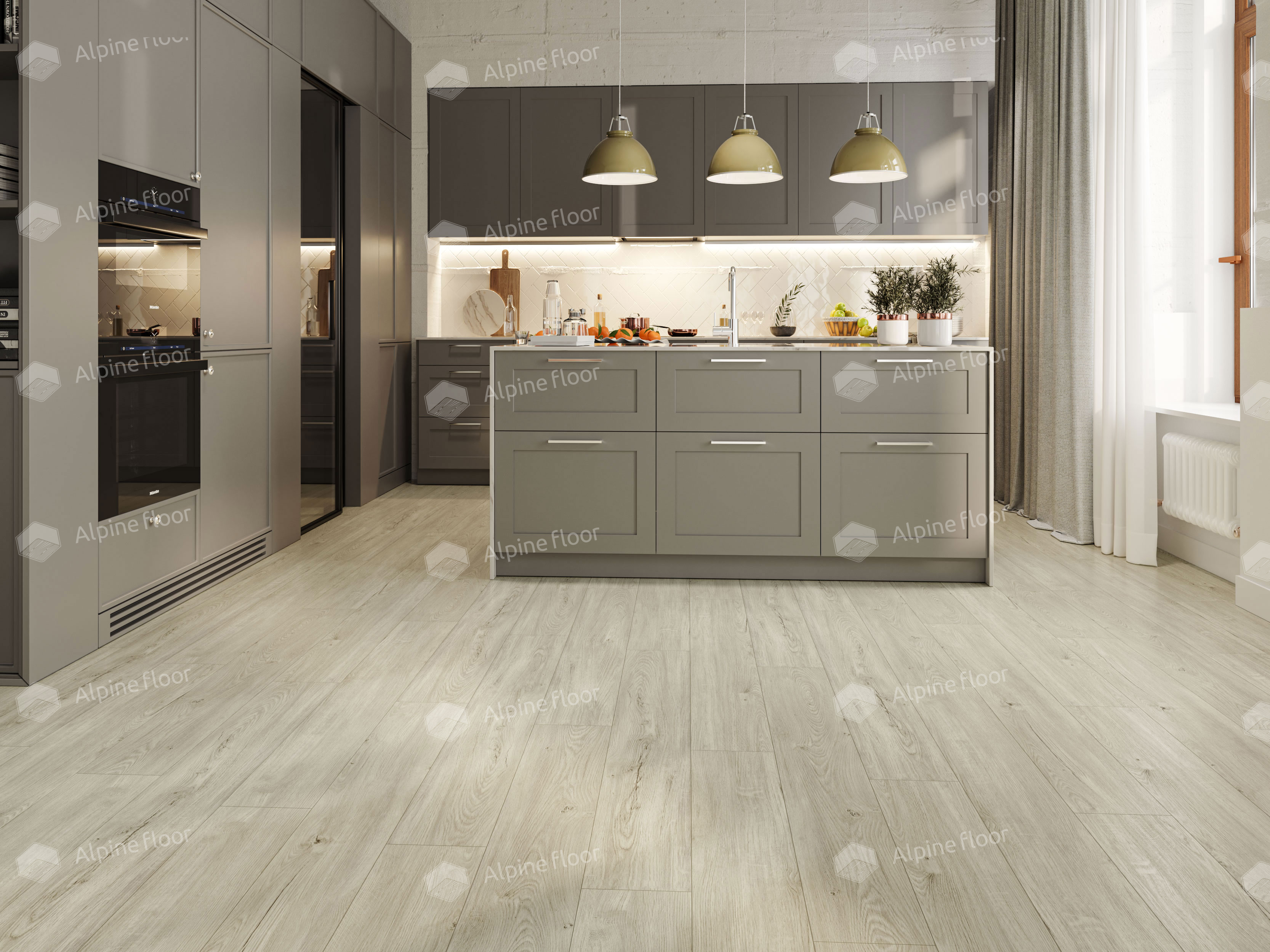 Кварцвинил Alpine Floor Sequoia Spc Еco 6-8 Секвойя Снежная