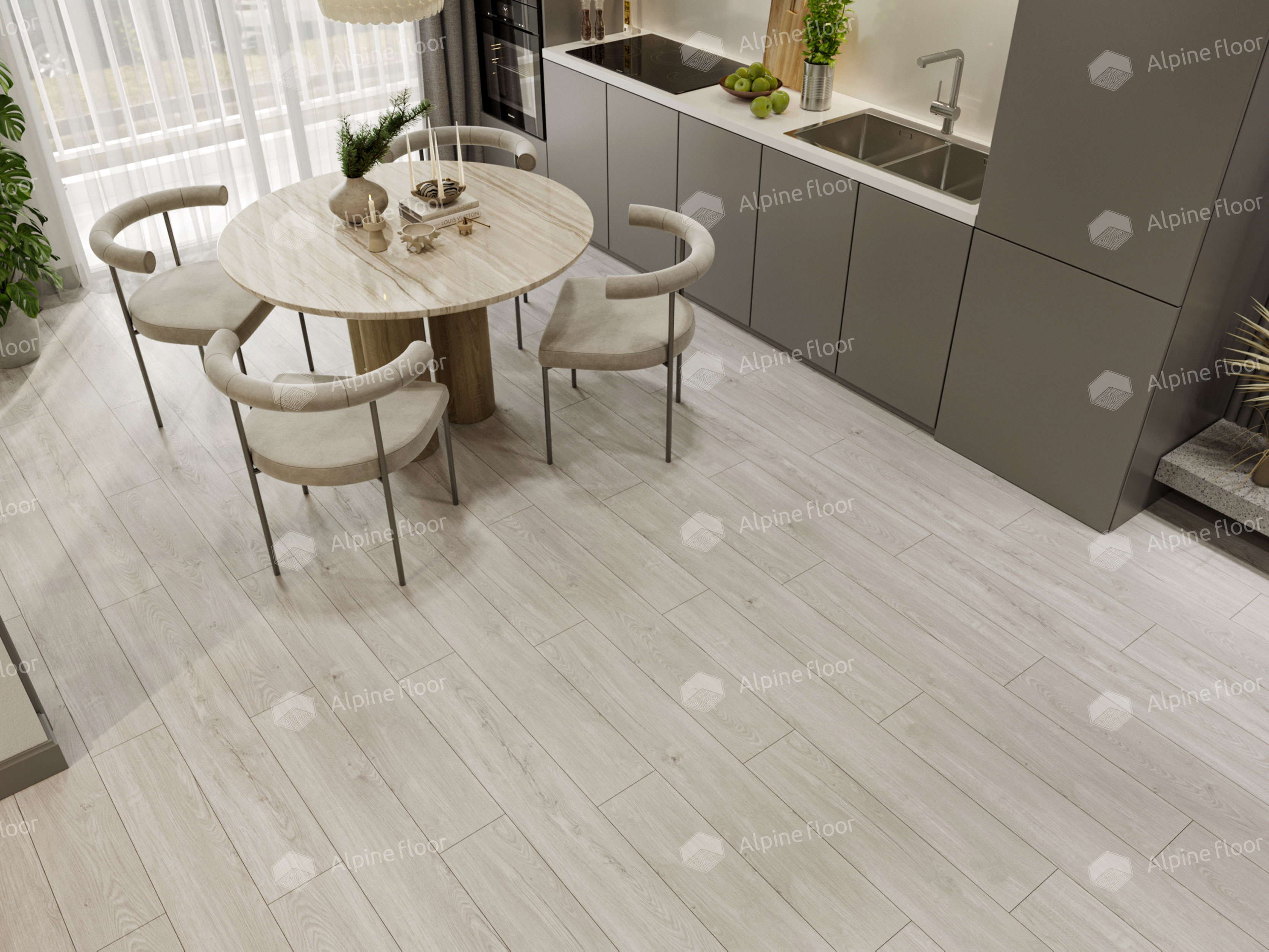 Кварцвинил Alpine Floor Sequoia Lvt Еco 6-1 Секвойя Титан
