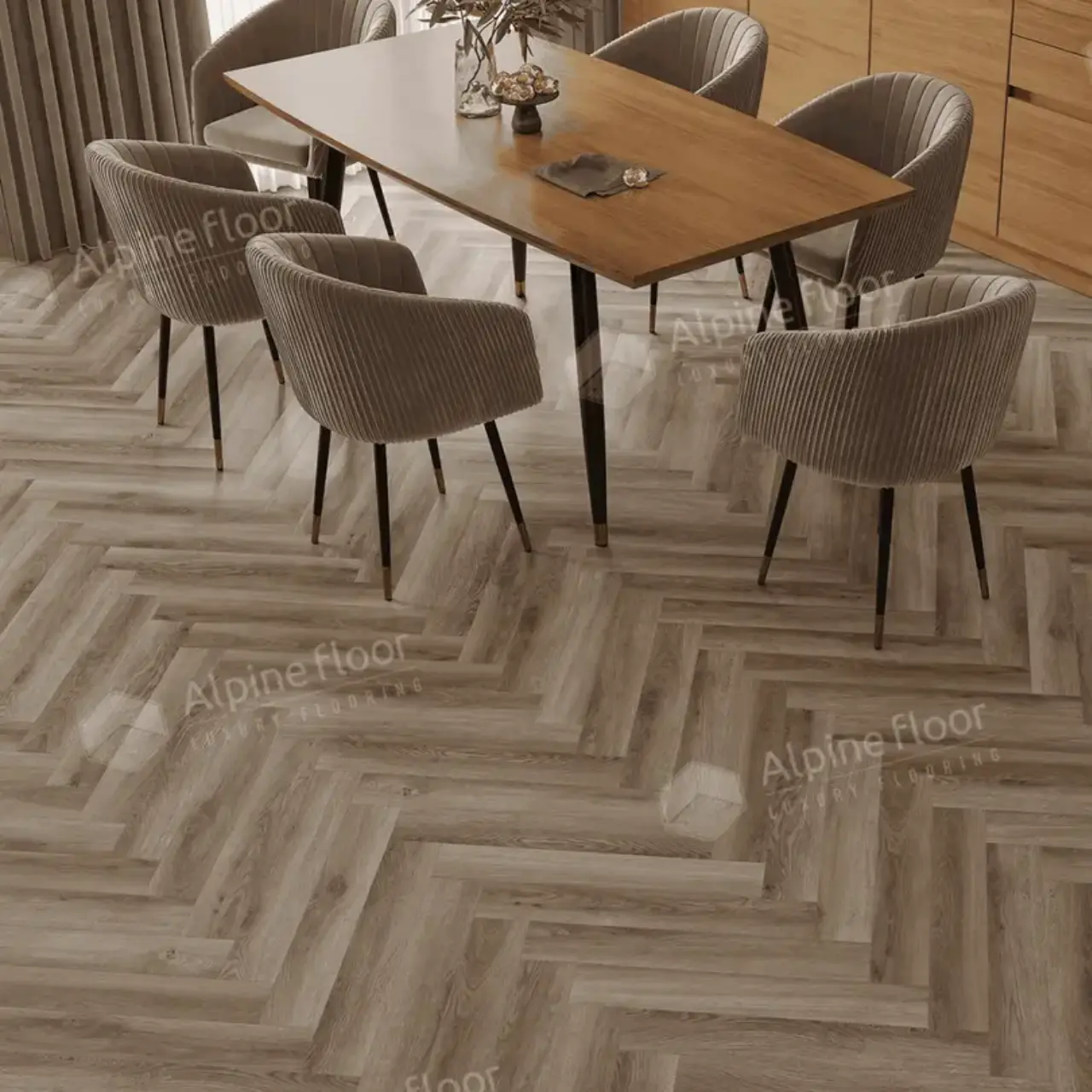 Ламинат AlpineFloor Herringbone 8 Pro LF102-14 Дуб Пикардия