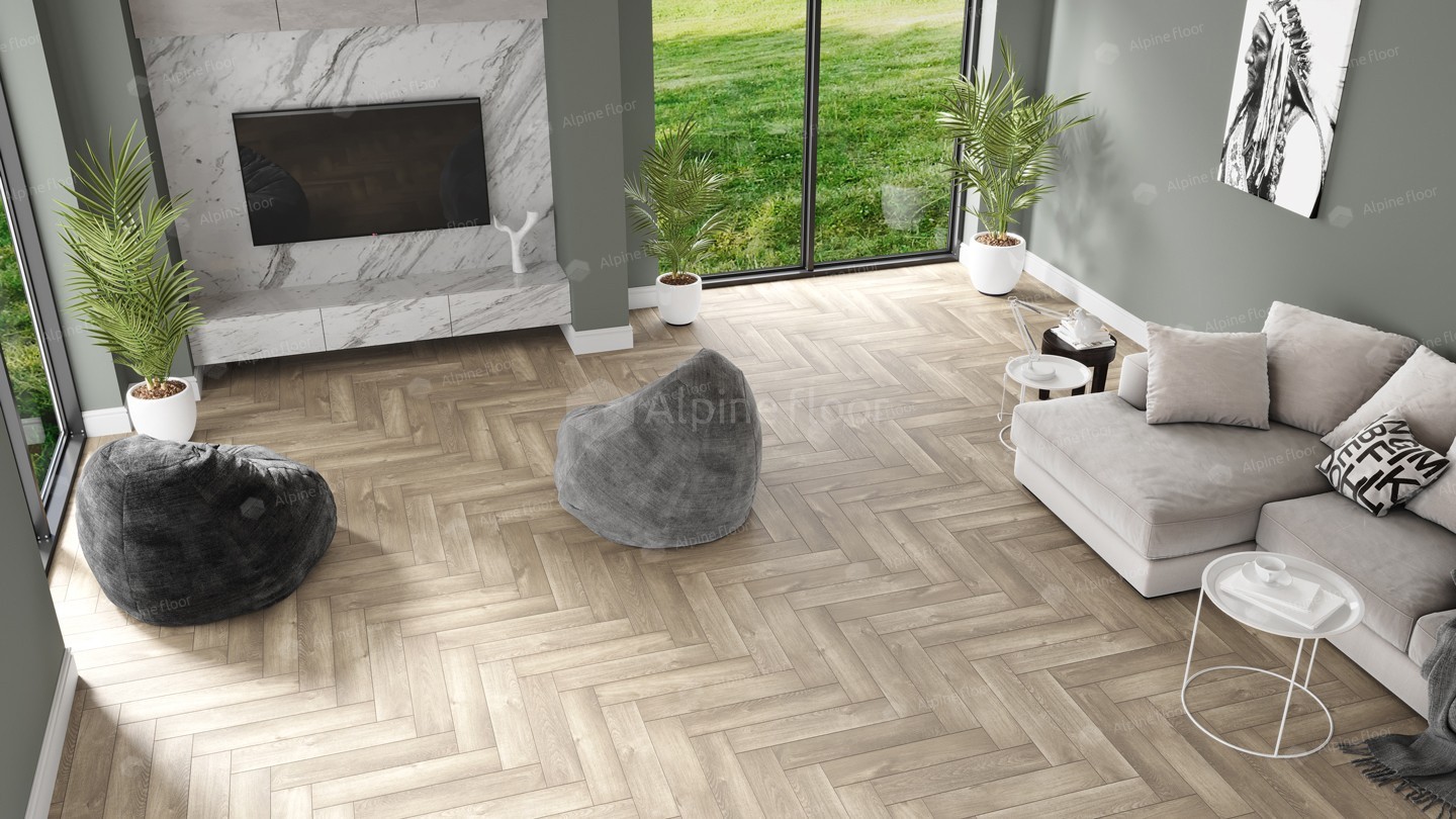 Кварцвинил Alpine Floor Parquet Light Еco 13-5 Дуб Натуральный Отбеленный