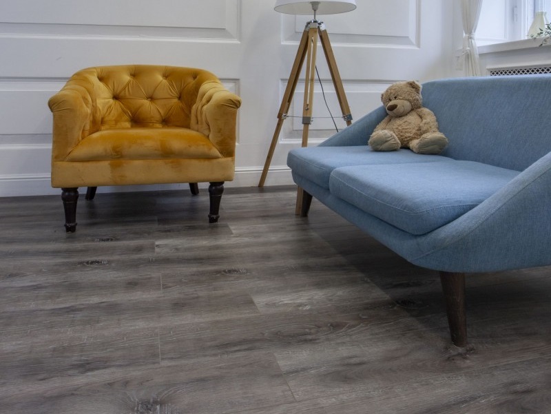 Кварцвинил Damy Floor Family TCM369-7 Дуб Рустикальный Черный