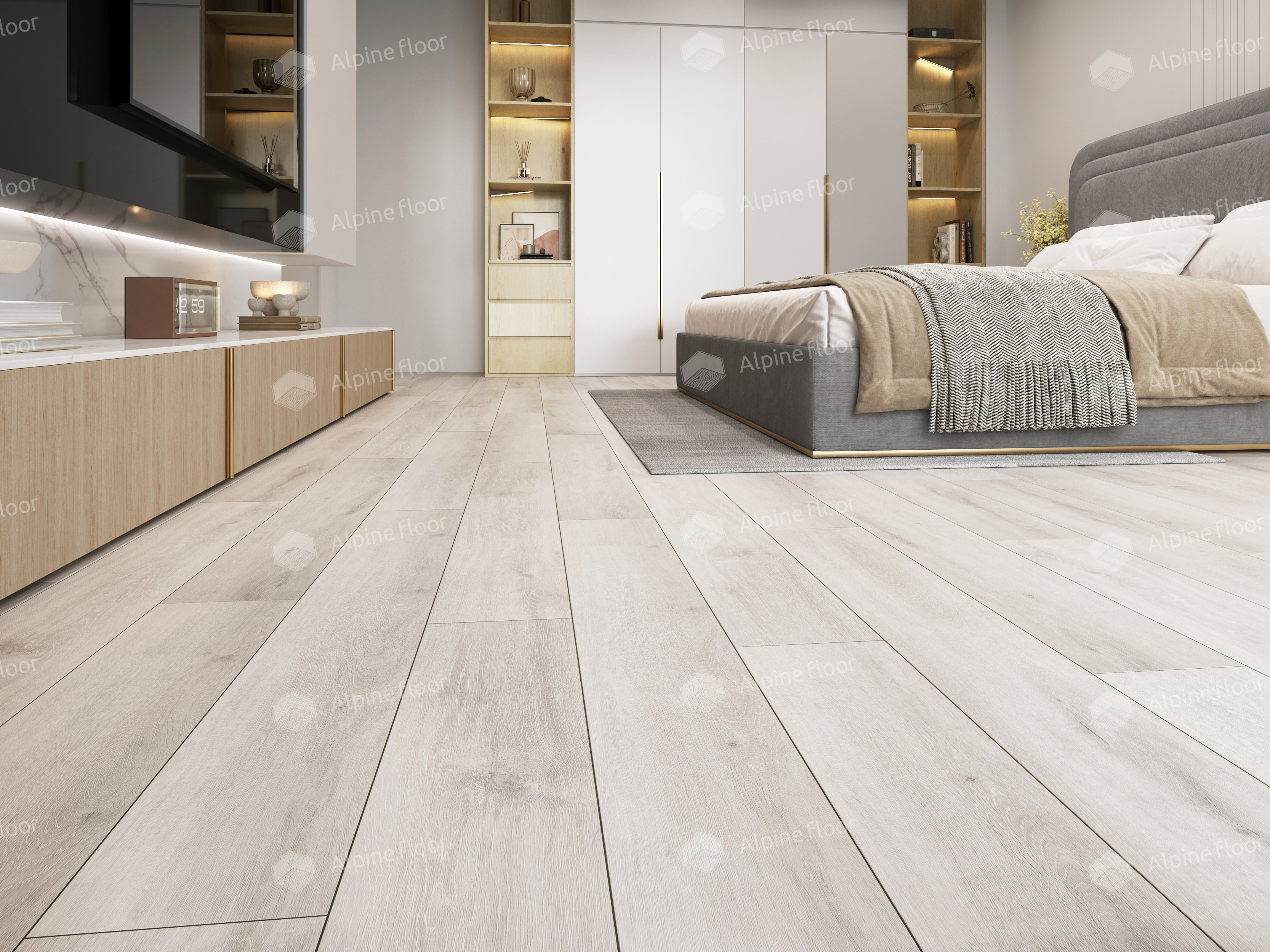 Кварцвинил Alpine Floor Classic Light Eco 134-55 Ясень Серый