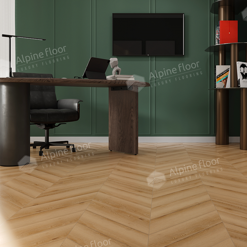Кварцвинил Alpine Floor Chevron Alpine Eco 18-19 Дуб Самерсет