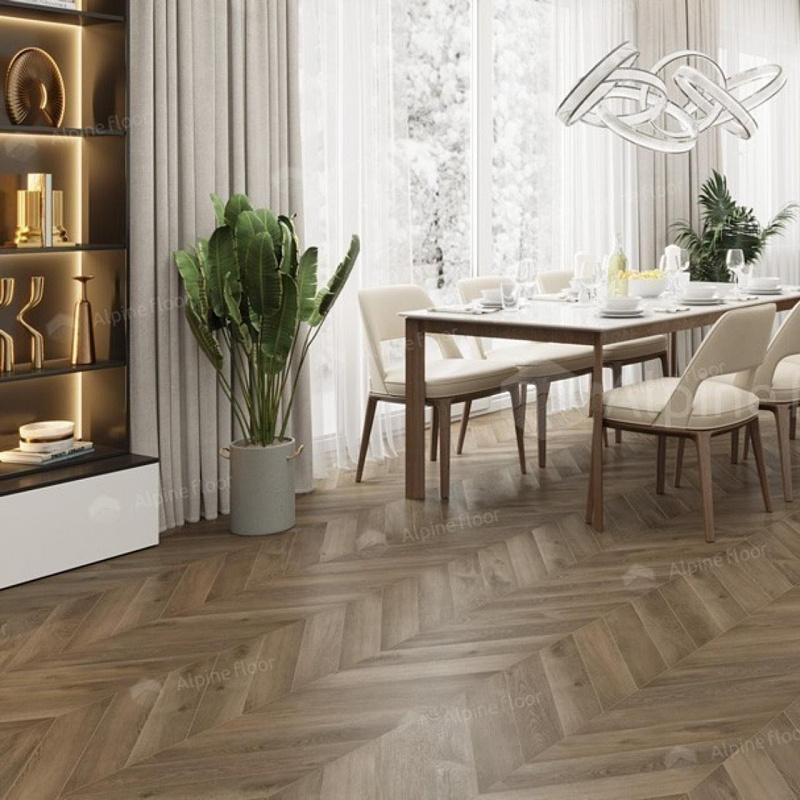 Кварцвинил Alpine Floor Chevron Alpine Lvt Eco 20-4 Дуб Насыщенный