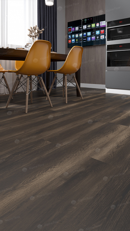 Кварцвинил Alpine Floor Easy Line Еco 3-13 Орех Темный
