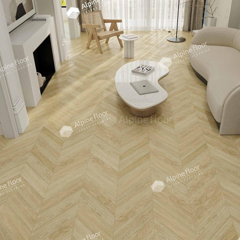 Кварцвинил Alpine Floor Chevron Alpine Lvt Eco 20-2 Дуб Ваниль Селект