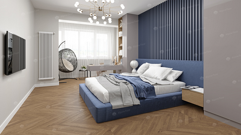 Кварцвинил Alpine Floor Easy Line Еco 3-25 Французская елочка