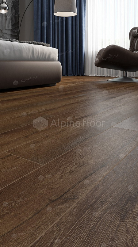 Кварцвинил Alpine Floor Premium XL Eco 7-18 Дуб Шоколадный