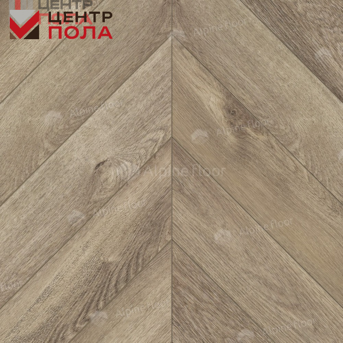 Кварцвинил Alpine Floor Chevron Alpine Lvt Eco 20-3 Дуб Натуральный Отбеленный