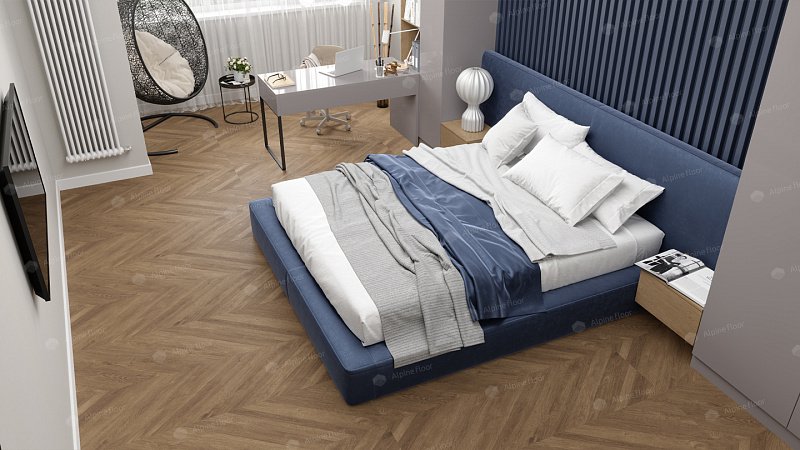 Кварцвинил Alpine Floor Easy Line Еco 3-25 Французская елочка